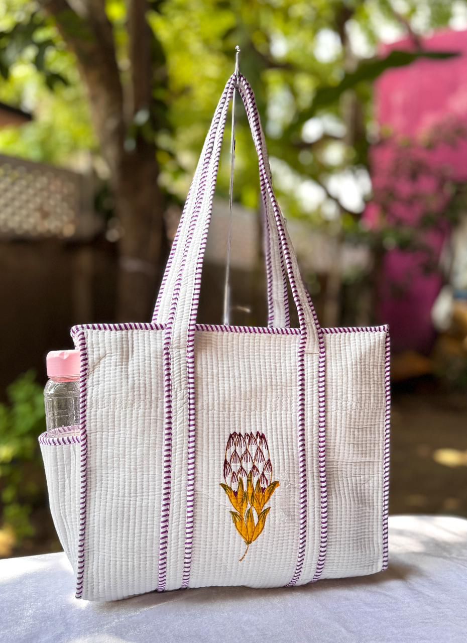 Tote bag-handblocked