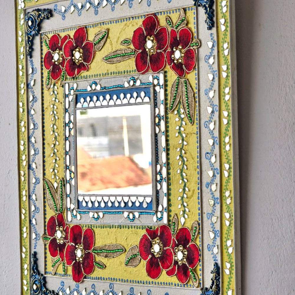 15x15in MDF decorative real mirror wall art piece