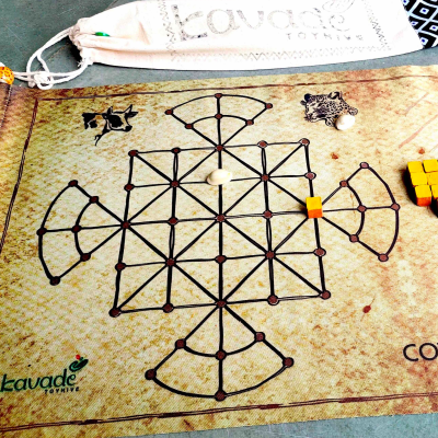 Cow & Leopard Game Set (Temple series Scroll)