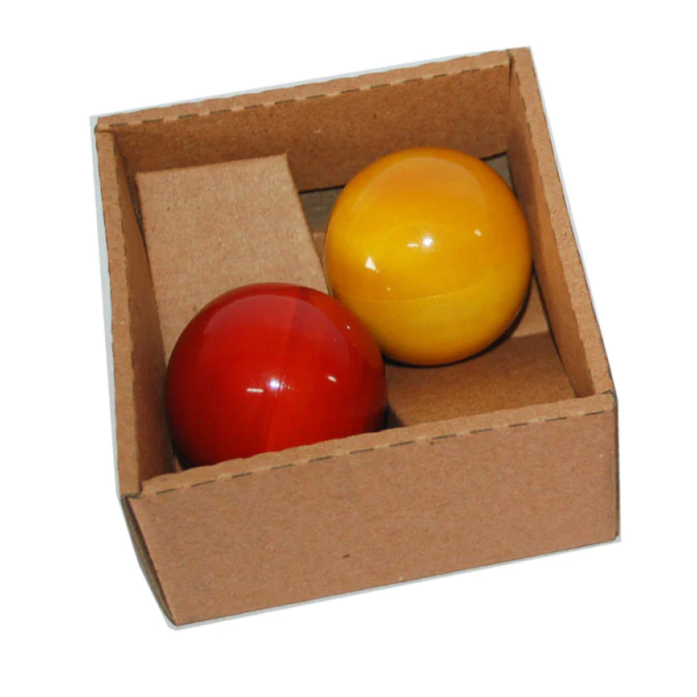 Channapatna WoodenToy BALL RATTLE-SET OF 2
