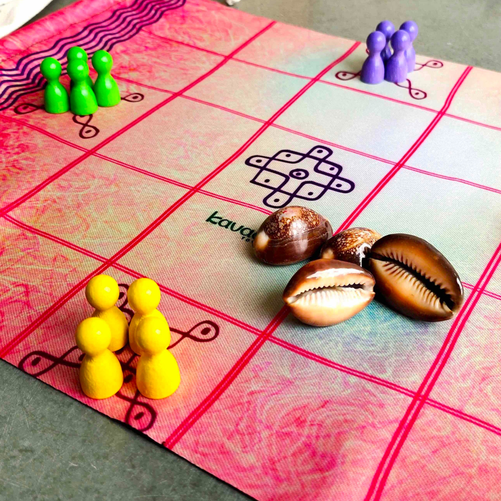 Chowkabara 5x5 game set (Kolam Series scroll)