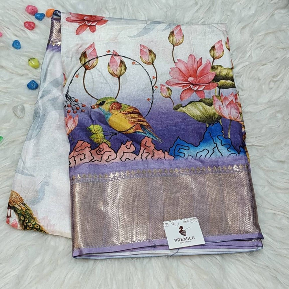 Digital Dola Floral Printed Sarees