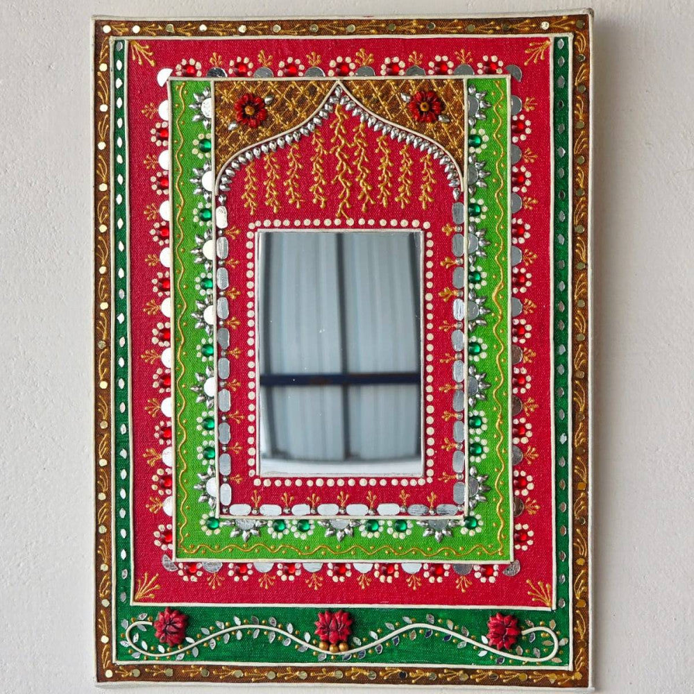 12x16in MDF Mirror jharokha wall hanging decor