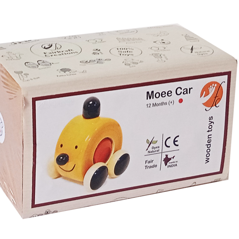 Channapatna WoodenToy MOEE BED RED