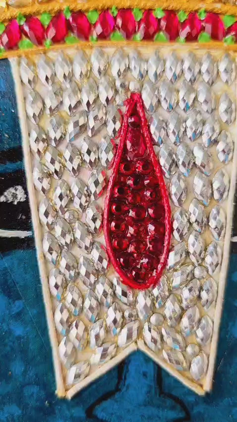 18x18in MDF Lord Tirupati Balaji decorative wall hanging art piece