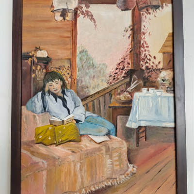 My reading corner: My happy place (Made to order. Image is for Reference)
