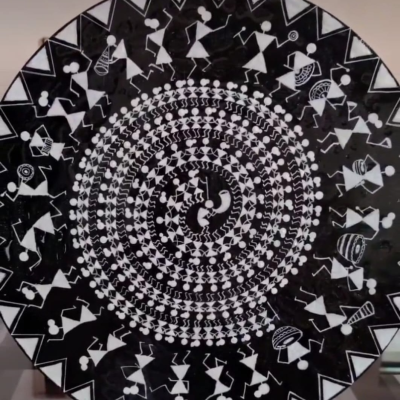 Black and White Warli Wall/Table Decor