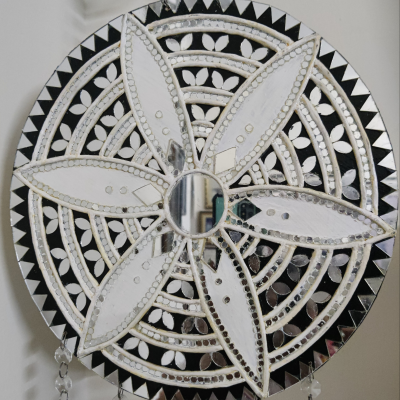 Black and White Lippanwork Handmade Wall decor