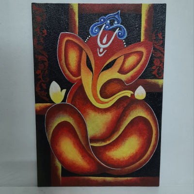 Abstract Ganesha on canvas: 2