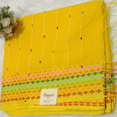 Bengal Cotton with Cross_Stitch Design_Baby Pink