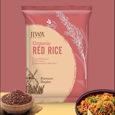 JIWA healthy by nature Jiwa Organic Red Rice|Gluten Free|100% Natural-1Kg