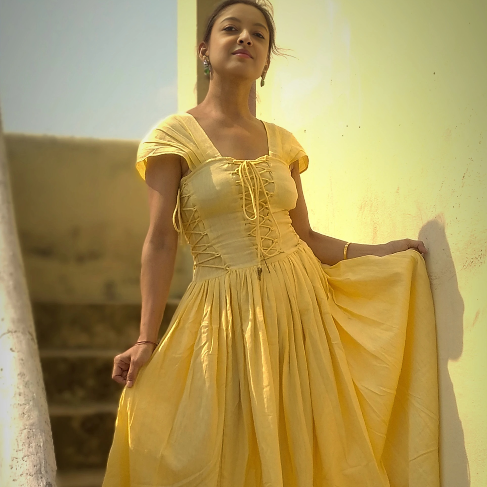 RAPUNZEL’S QUEST II ~ Front & Side LaceUp Corset Style Vintage theme Dress.