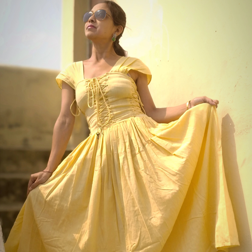 RAPUNZEL’S QUEST II ~ Front & Side LaceUp Corset Style Vintage theme Dress.