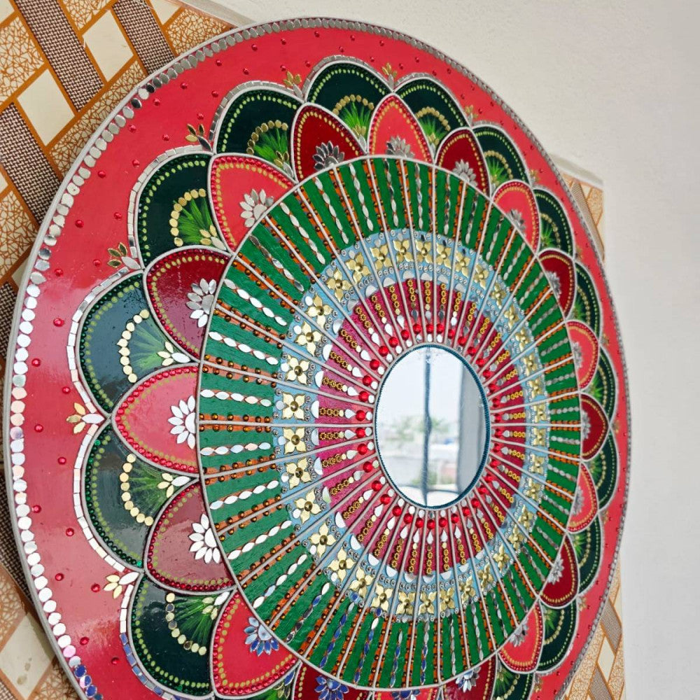 24in/60cm LIPPAN THREAD ROUND WALL HANGING DECOR