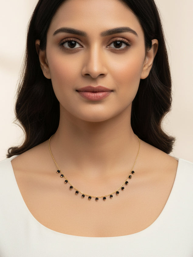 JHB Gold Plated Tanmaniya Neck Chain For Women And Girl's