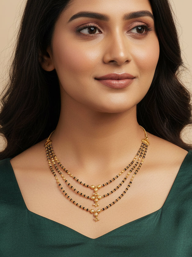 JHB Gold Plated Necklace MATARMALA Hand Made Layer Chain Stylish Jewellery for Women's and Girls