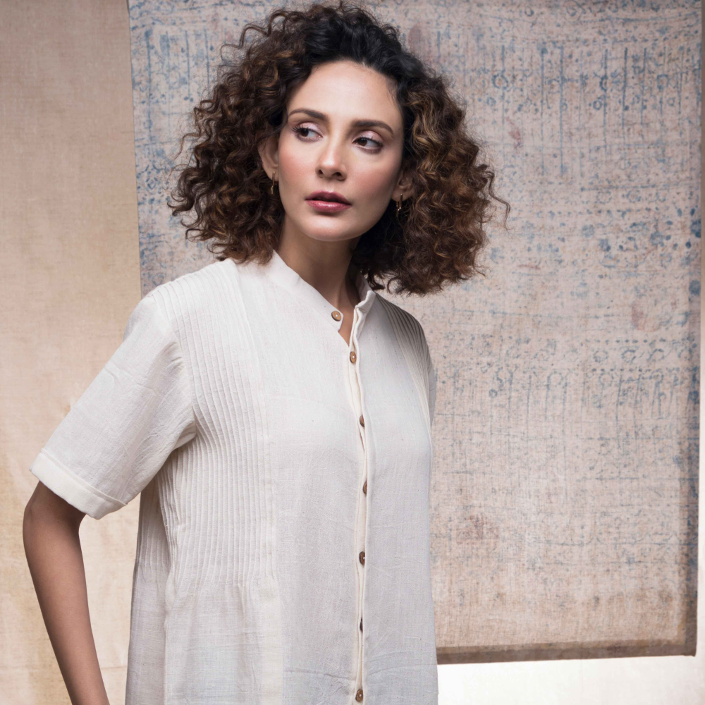 Cotton Cloud Pintucked Shirt 2