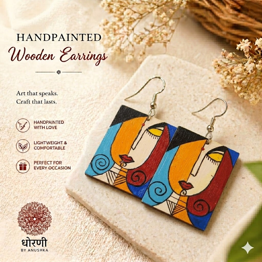 Earrings Hand-painted