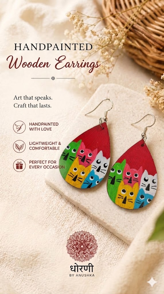 Earrings Hand-painted