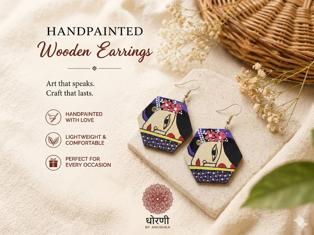 Earrings Hand-painted