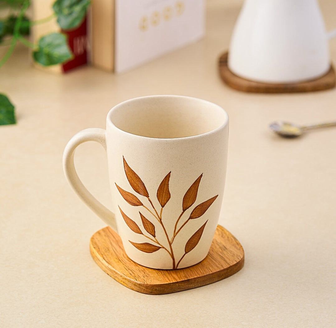 Handmade, Hand-painted Ceramic Coffee Cup