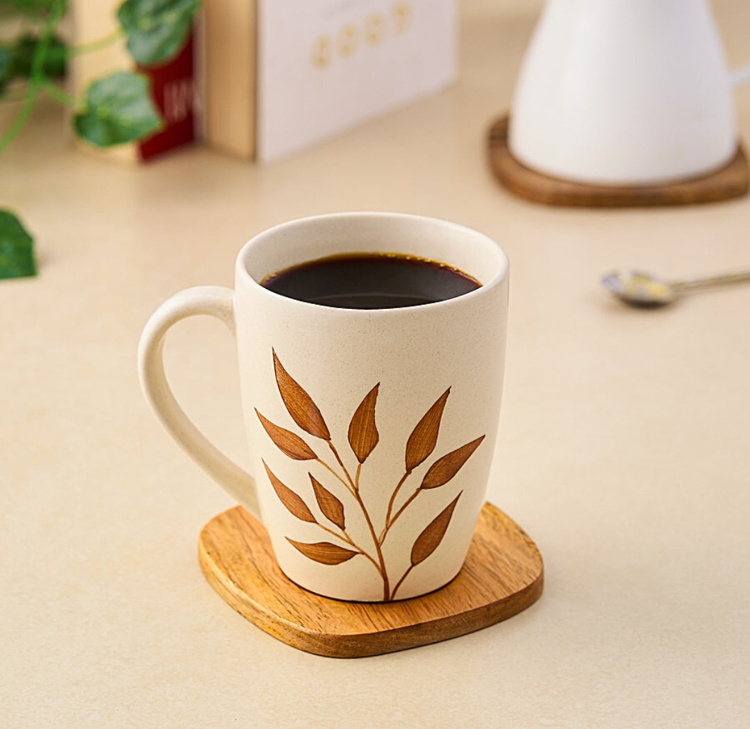 Handmade, Hand-painted Ceramic Coffee Cup