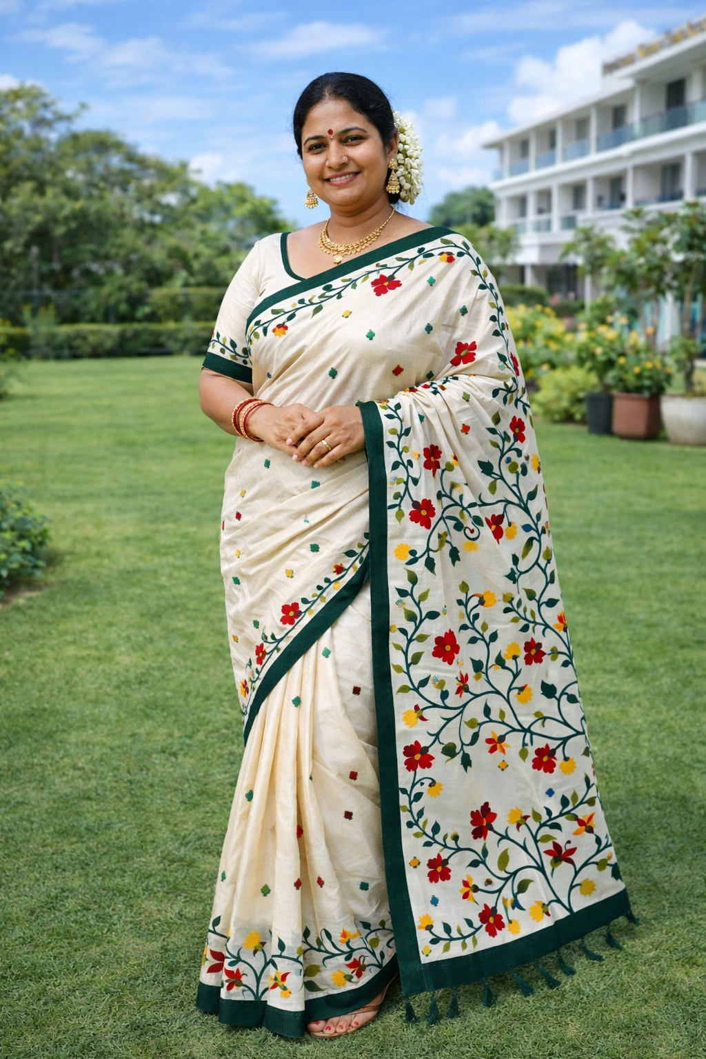 Kanaklata Soft Silk Handloom Saree with Blouse Piece