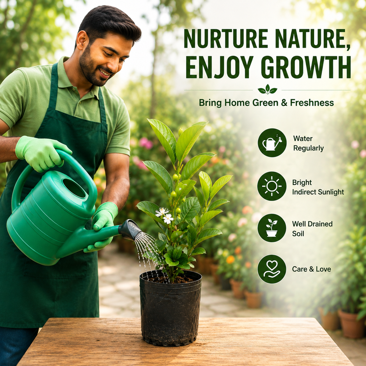 Live Guava Plant for Home Garden | Healthy Fruit Plant | Easy to Grow | Auspicious Gift for Rakhi, Housewarming, Anniversary & Festivals