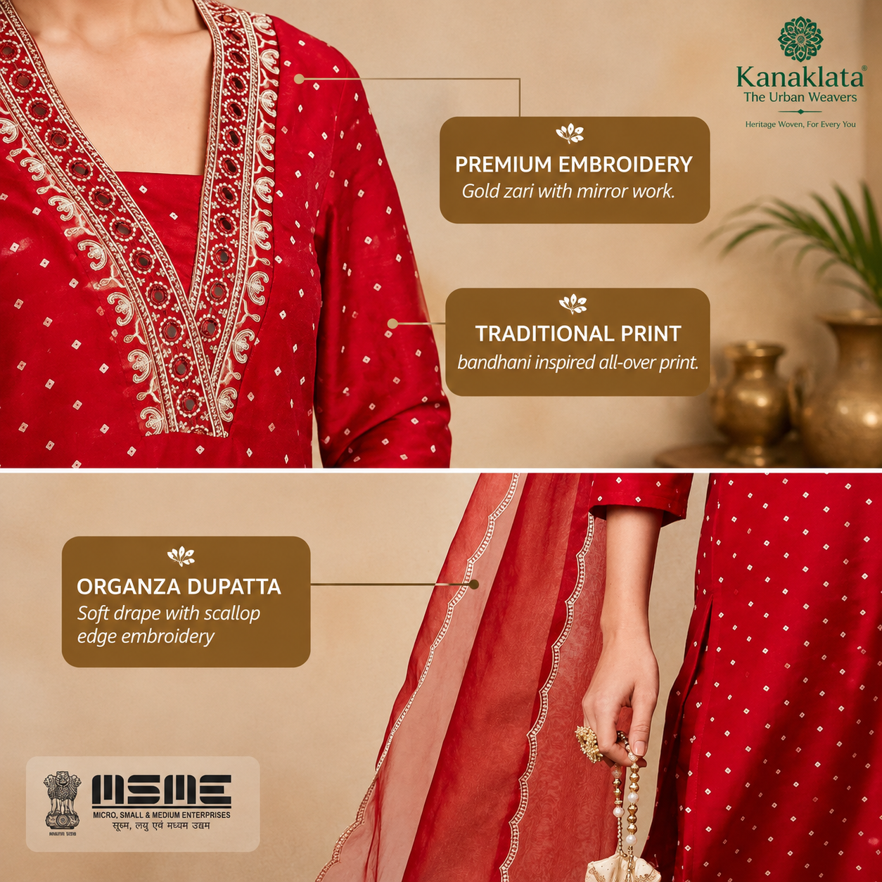 Women’s Rayon Embroidered Kurta Set with Organza Dupatta | Traditional Ethnic Wear for Festive Occasions
