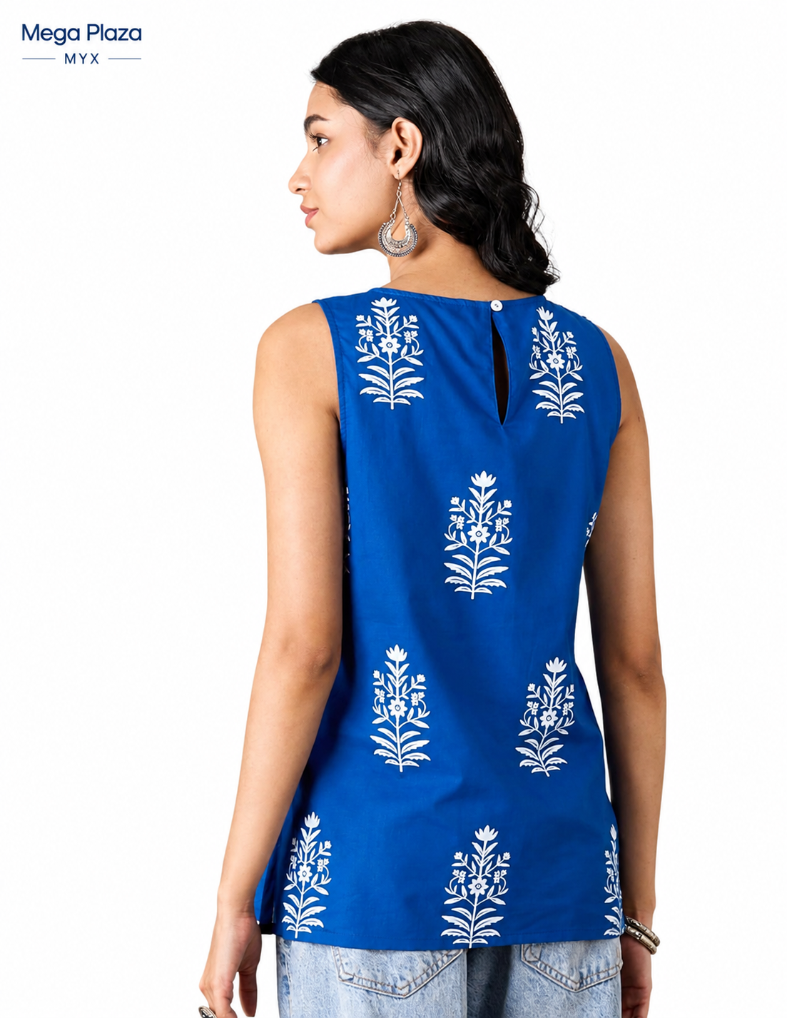 Women’s Pure Cotton Sleeveless Short Kurti | Printed Cotton Kurti Top | Casual & Comfortable Summer Wear | Stylish Short Kurti for Women