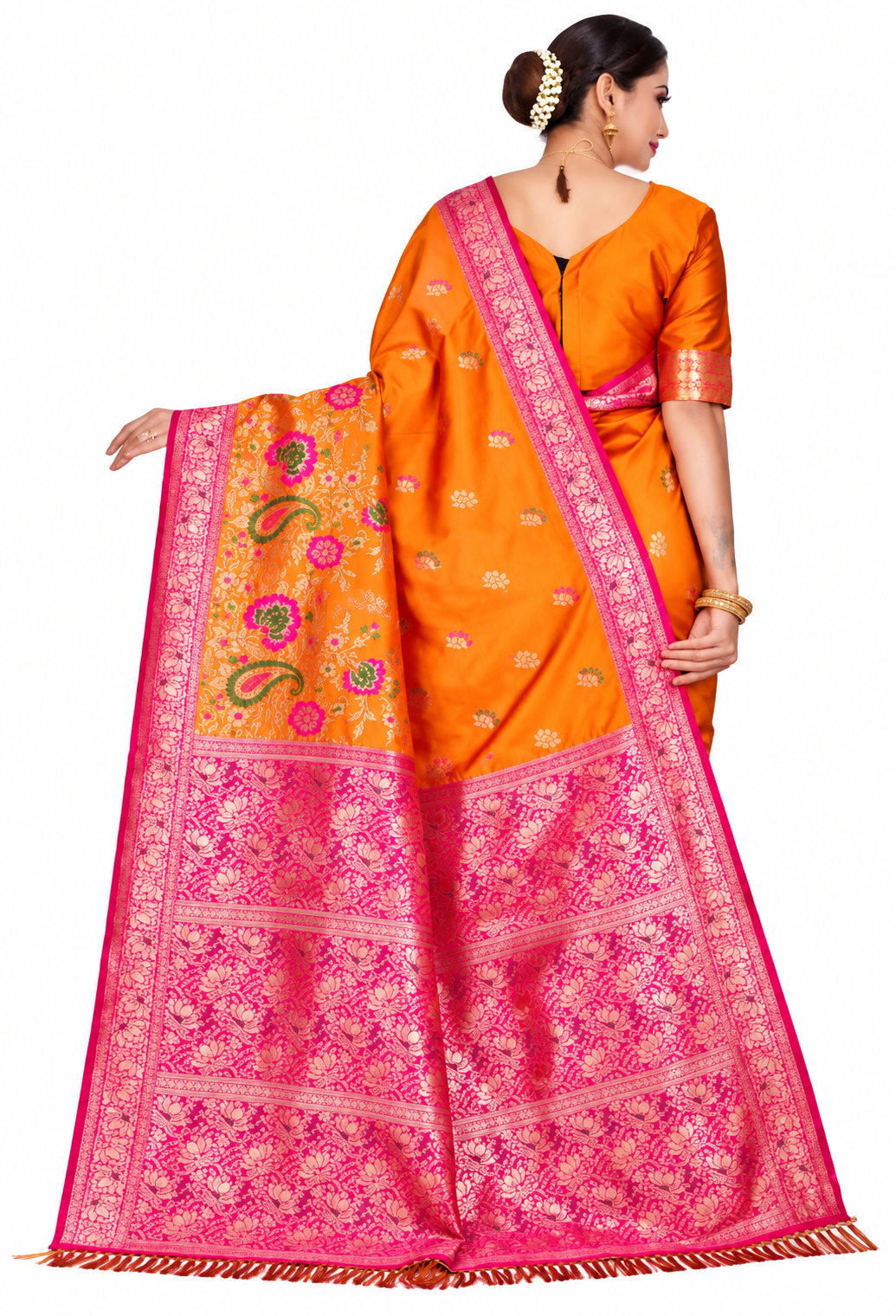 Kanaklata Kanjivaram Silk Saree with Blouse Piece | Traditional Silk Saree for Women | Festive & Wedding Wear