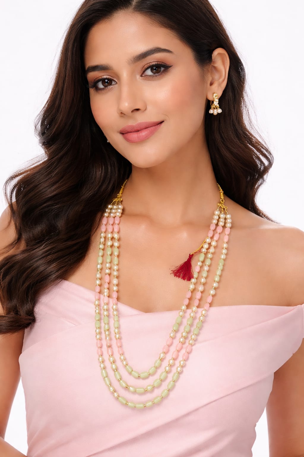 Long layered necklace