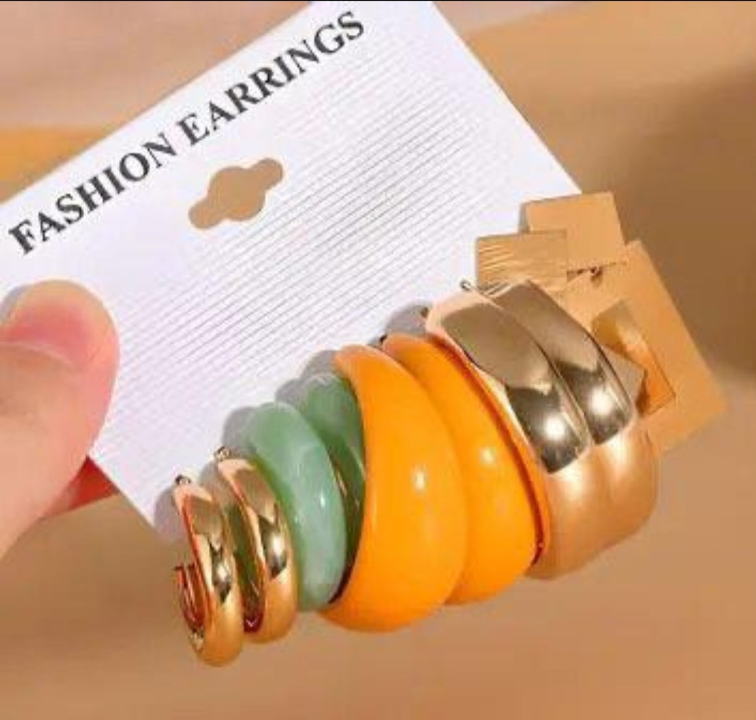 5 pairs of earrings combo