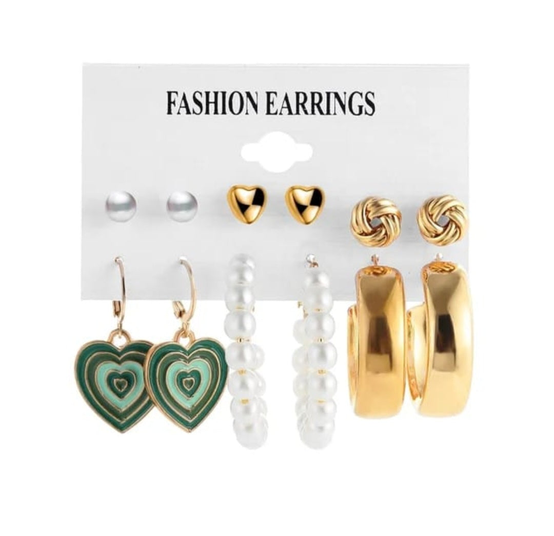 Set of 6 Fashion earrings