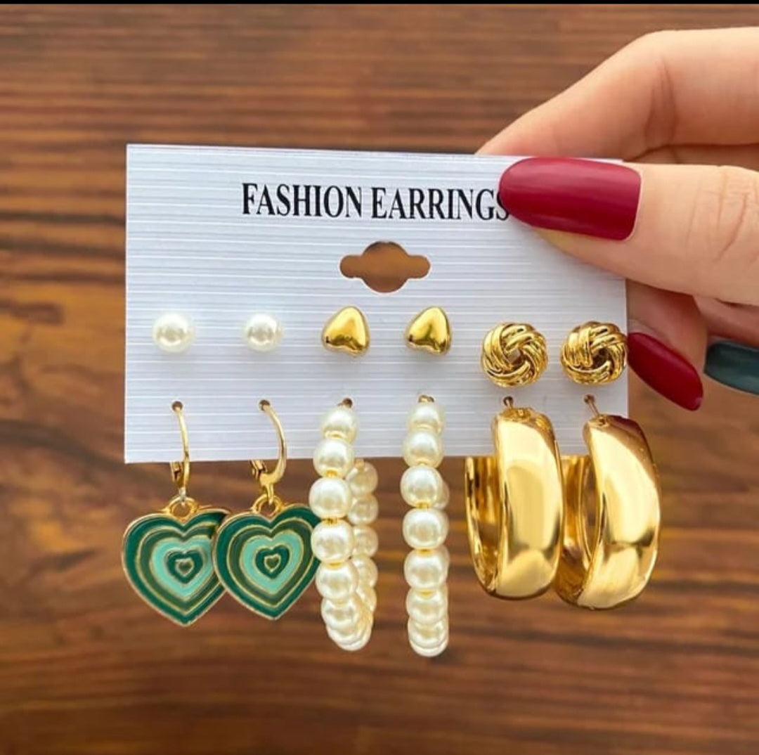 Set of 6 Fashion earrings