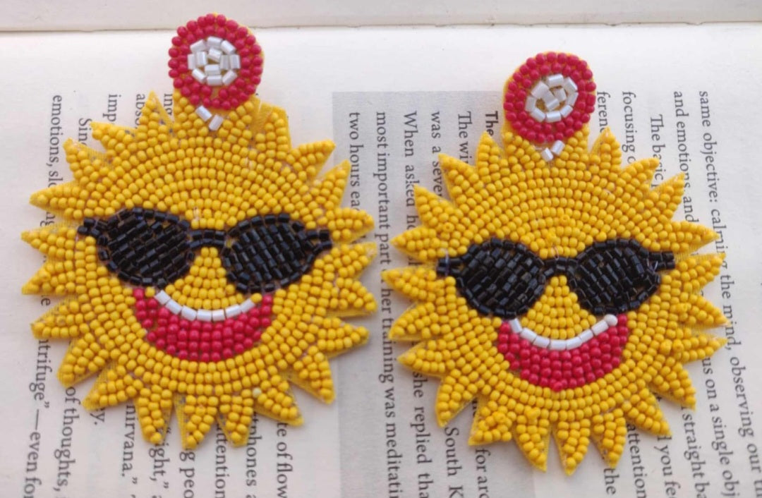 Handmade Sunflower shaped earrings 🌻