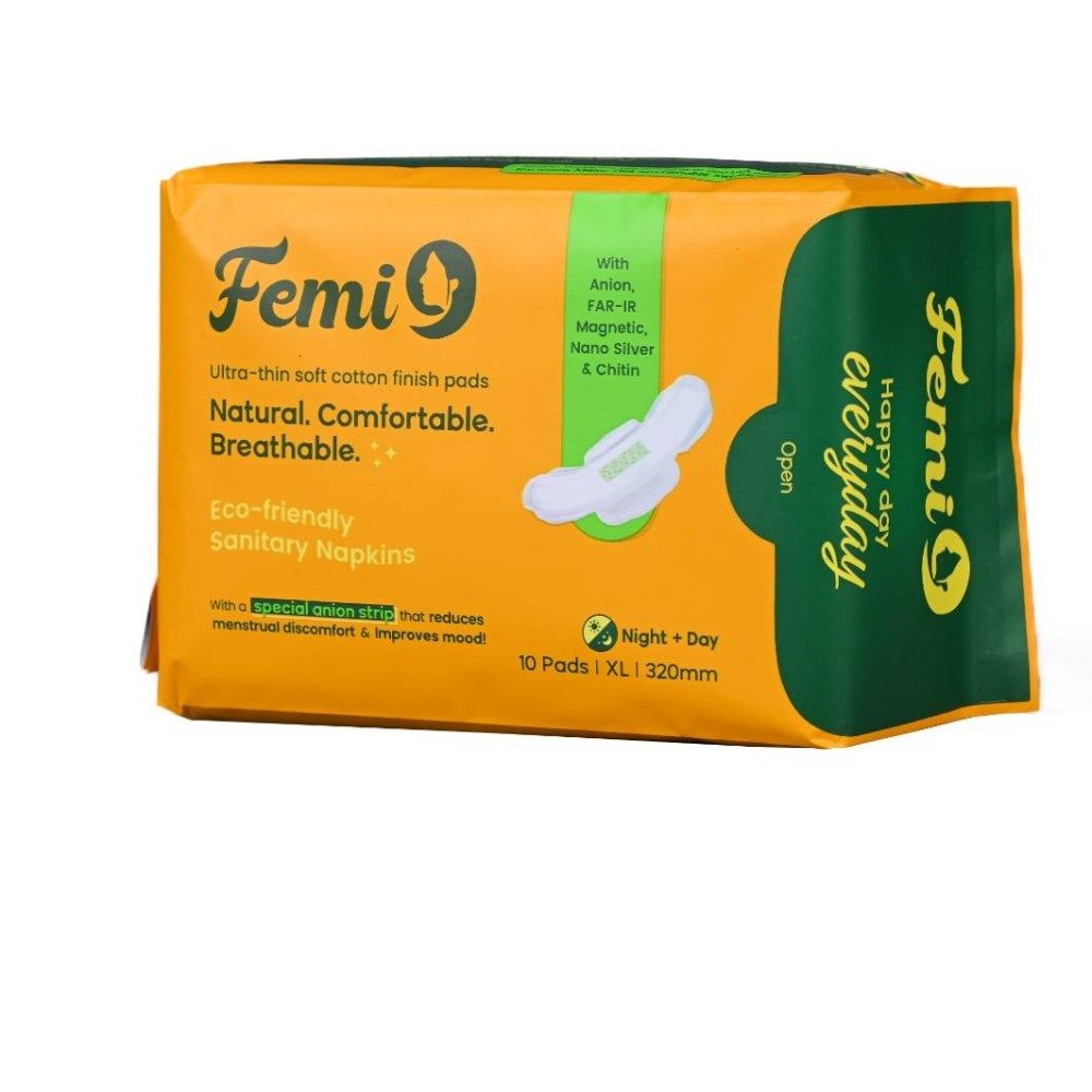 FEMI9 SANITARY NAPKIN XL ( 320mm)-10 pads in a Pack ( 2 PACK COMBO)