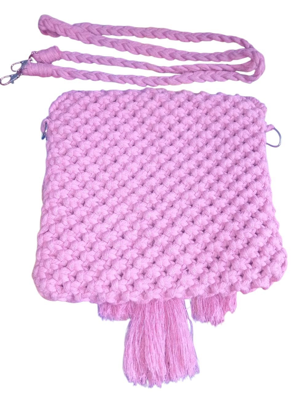 Frill macrame sling bag/ cross Body Bag