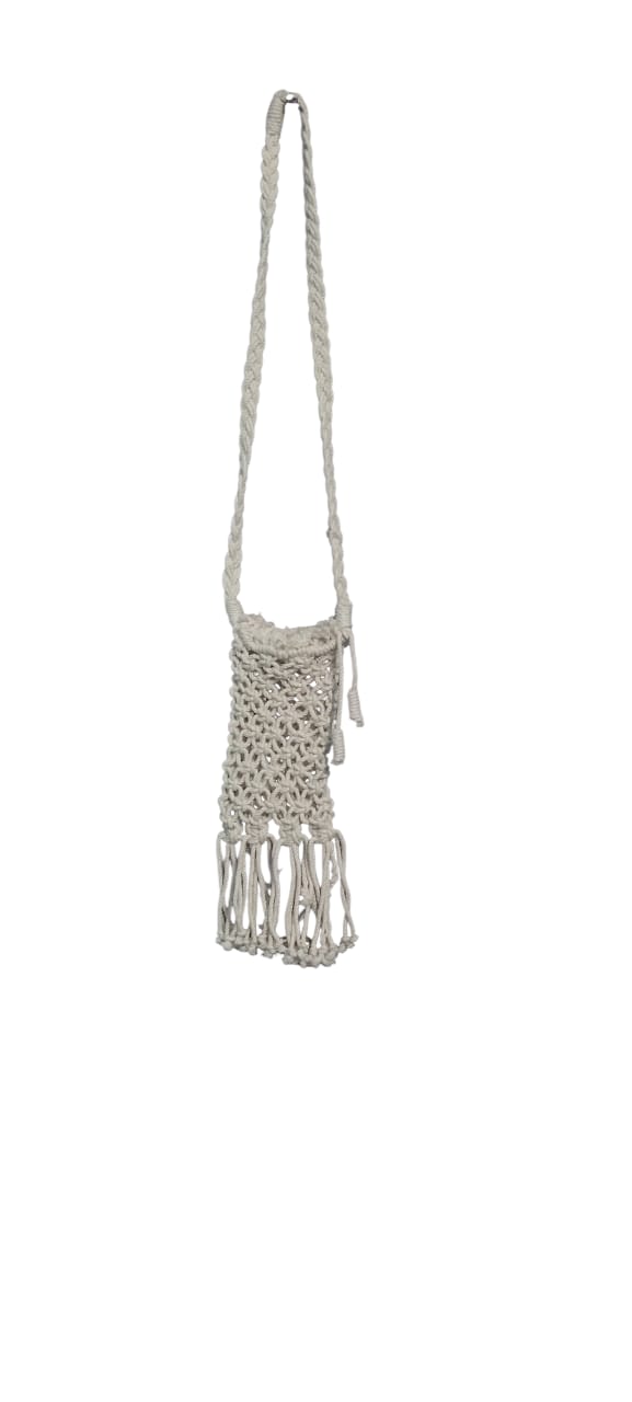 Macrame handmade mobile bag