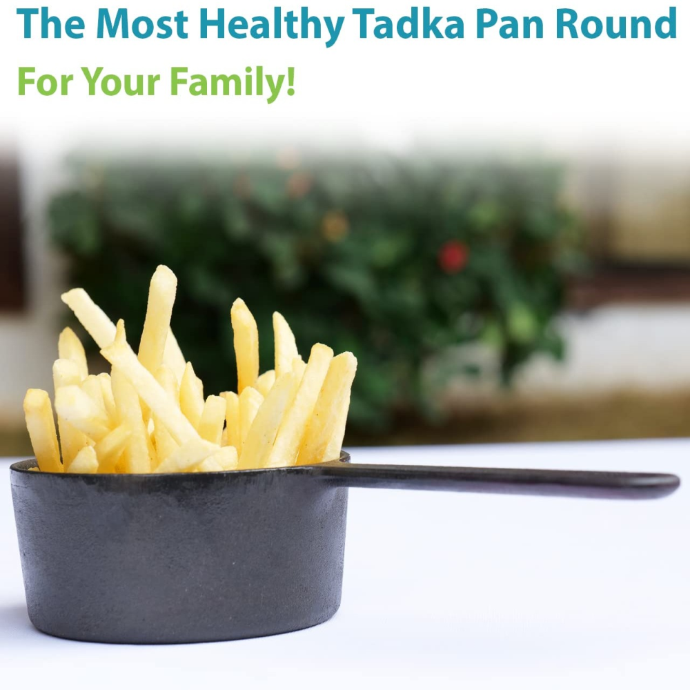 SWASTHA COOKWARE Cast Iron Tadka pan Round
