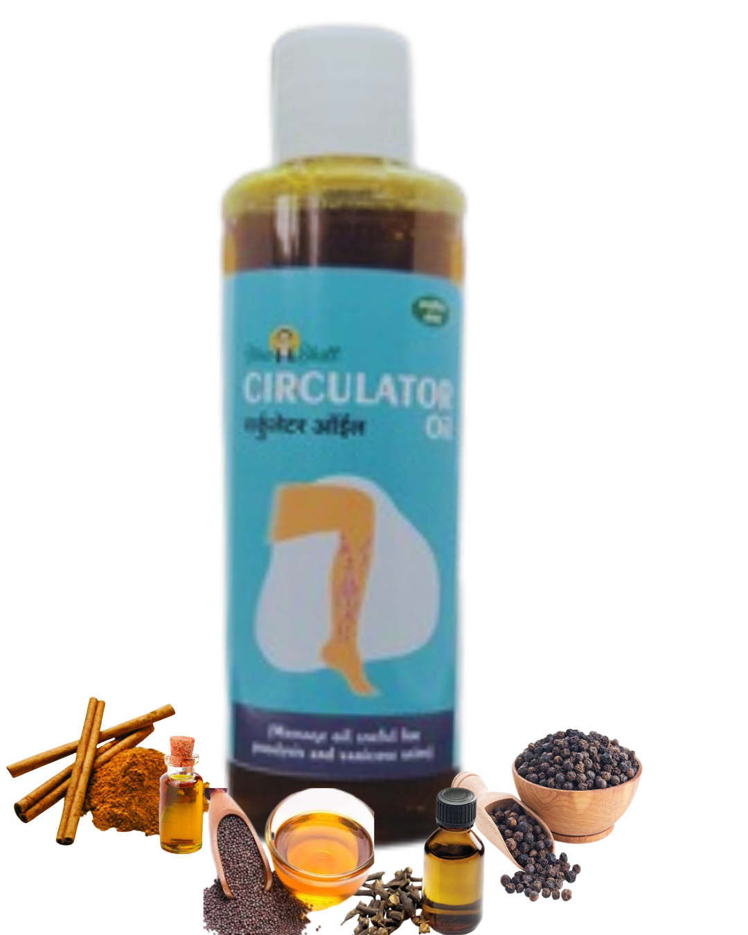 ShreeBhatt Circulator Oil – Ayurvedic Massage Oil for Paralysis & Varicose Veins, 100 ml