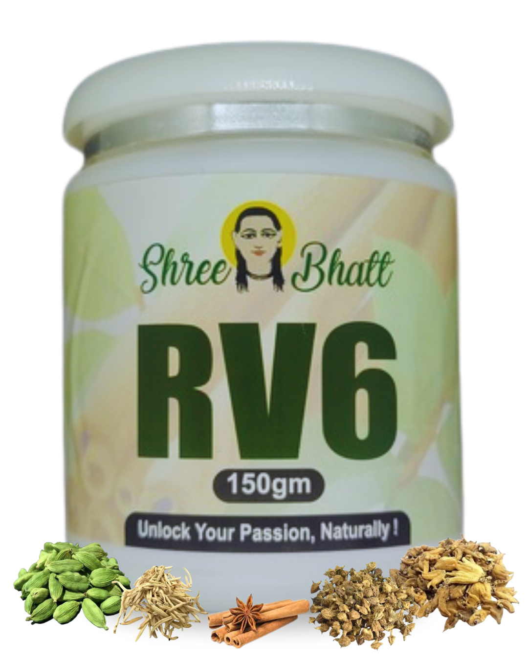 ShreeBhatt RV-6 (Unlock Your Passion, Naturally) – 100% Ayurvedic Vitality & Energy Formula for Men, 150gm