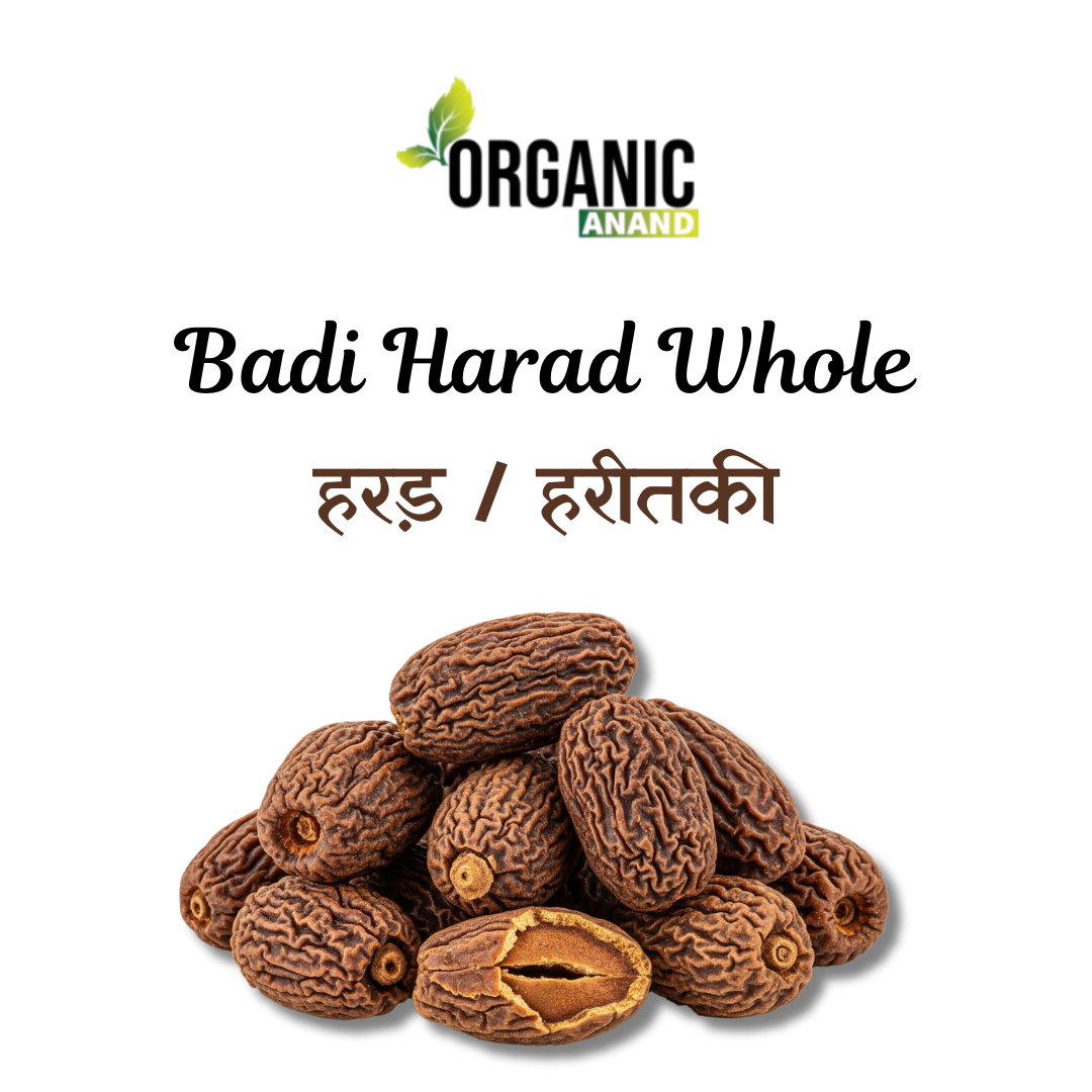 Organic Anand Harad/Haritaki Whole (Badi)  | Terminalia Chebula | No Added Preservatives | Kadukkai/Kadukka/Karakkaya | Helpful in Your Digestive Health