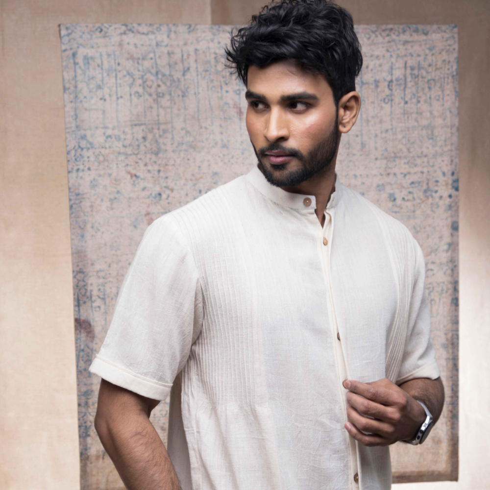 Cotton Cloud Pintucked Shirt 1