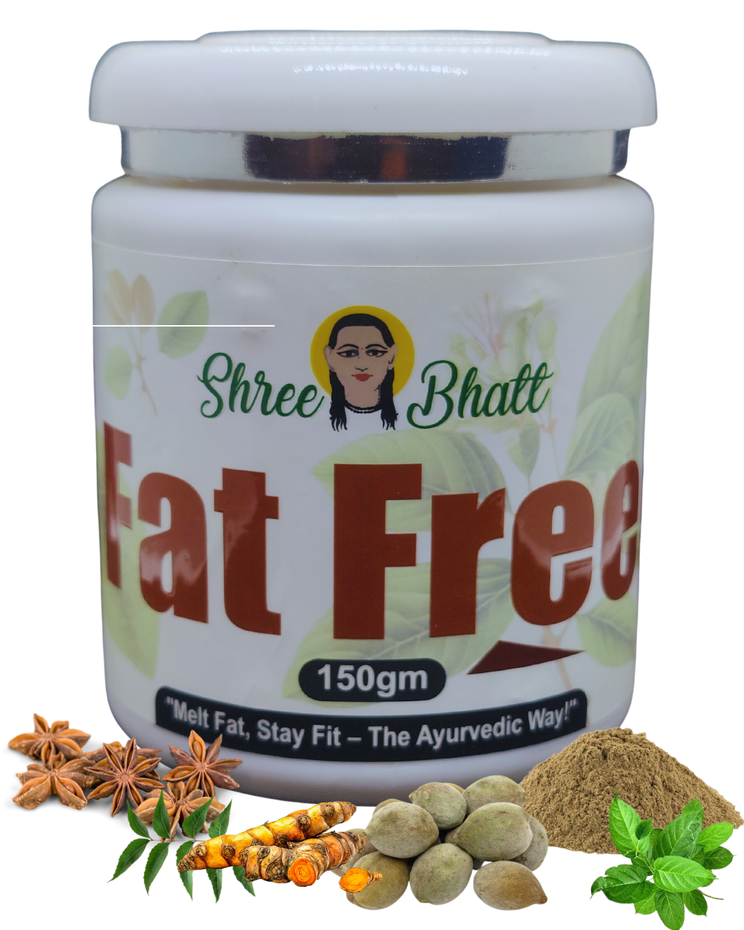 ShreeBhatt Fat Free – Ayurvedic Weight Management & Fat Loss Powder, 150 gm
