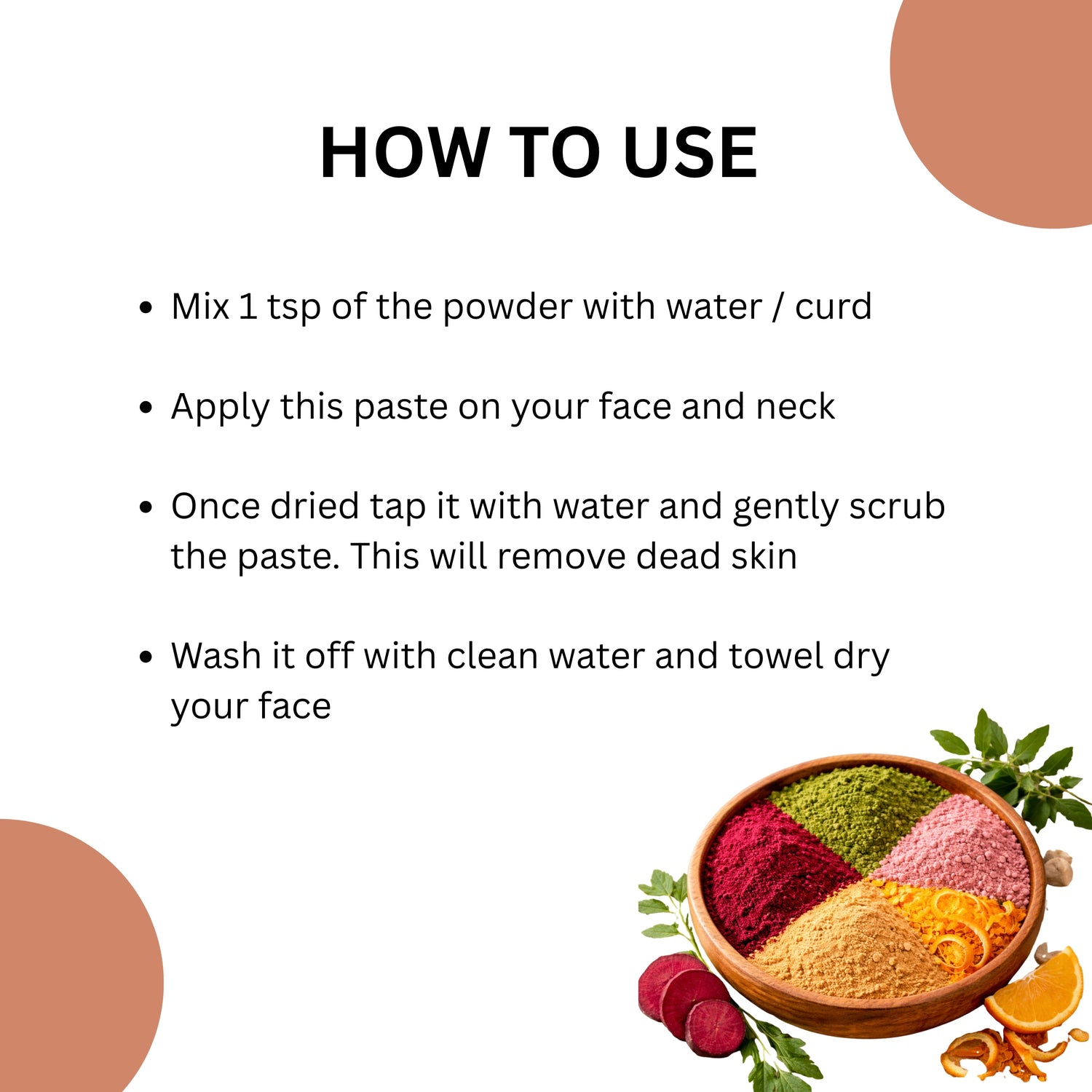 5in1 Neem, Multani Mitti, Rose, Beetroot & Orange Peel Powder Pack Face Mask| 100% Natural Skin Care | Acne, Glow, Tan Removal | Herbal Face 5in1 Pack Powder