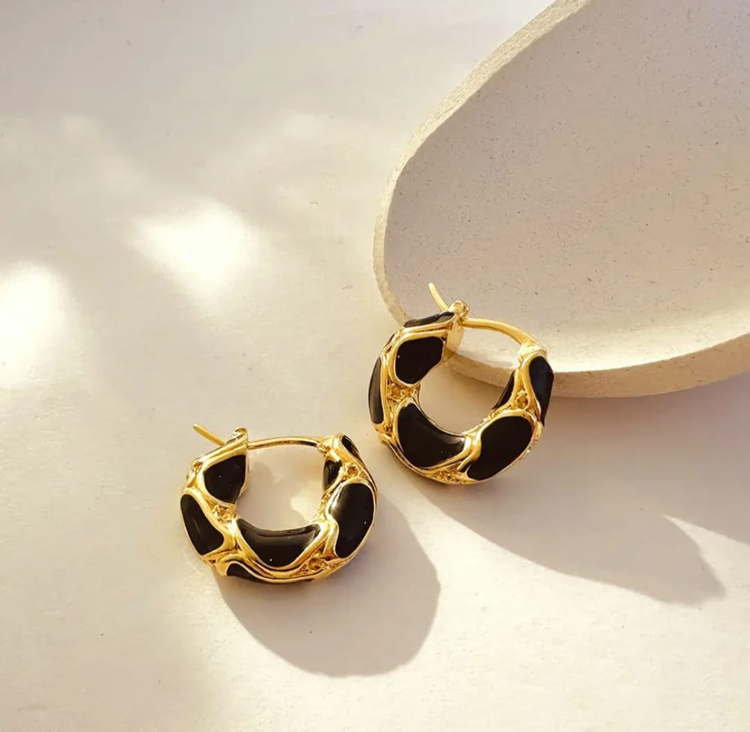 Black gold colour Hoops