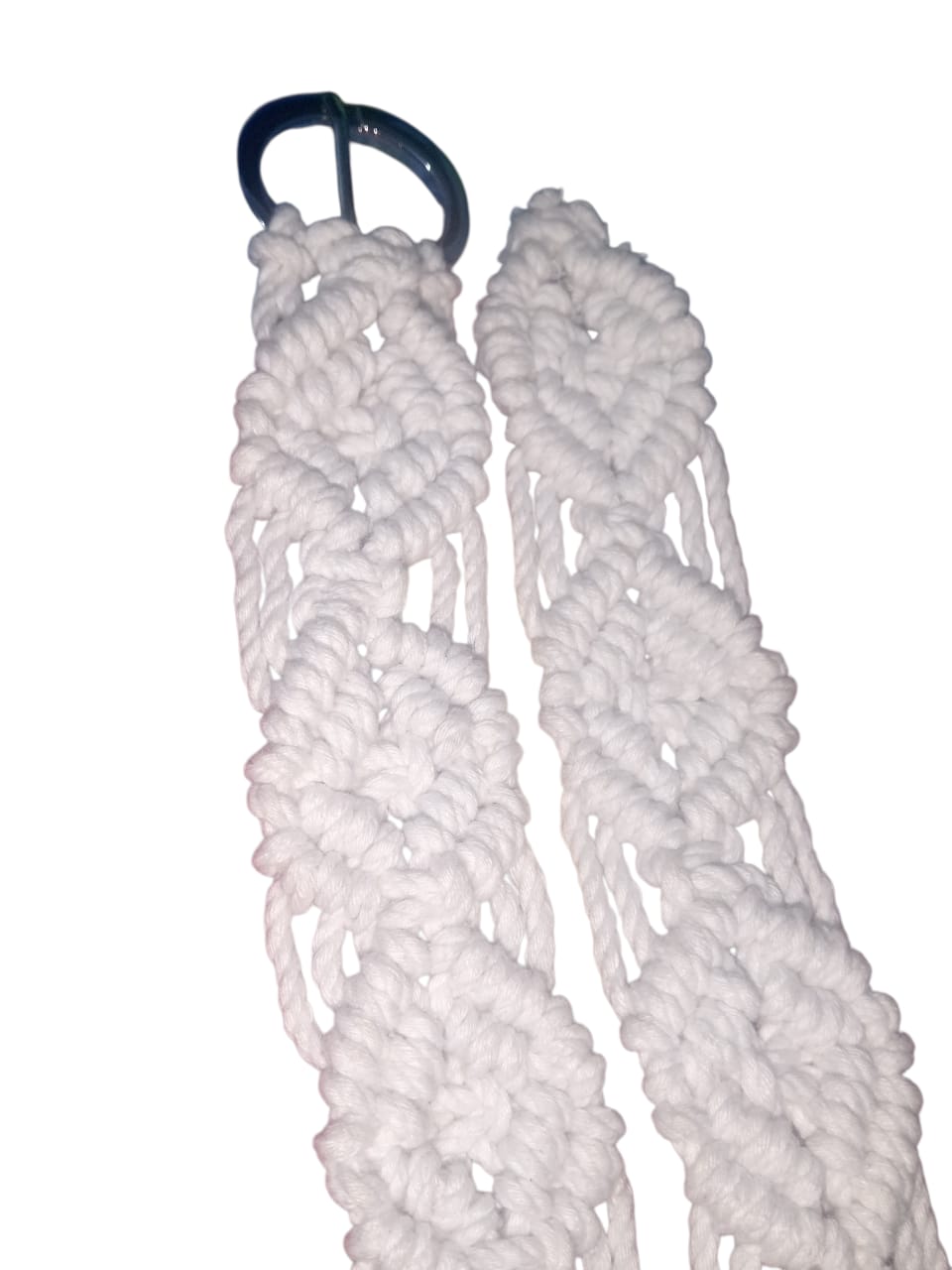 Handmade Cotton Cord Macrame Belt | Boho Style Handcrafted Waist Belt with Metal Buckle | Stylish Women Fashion Belt