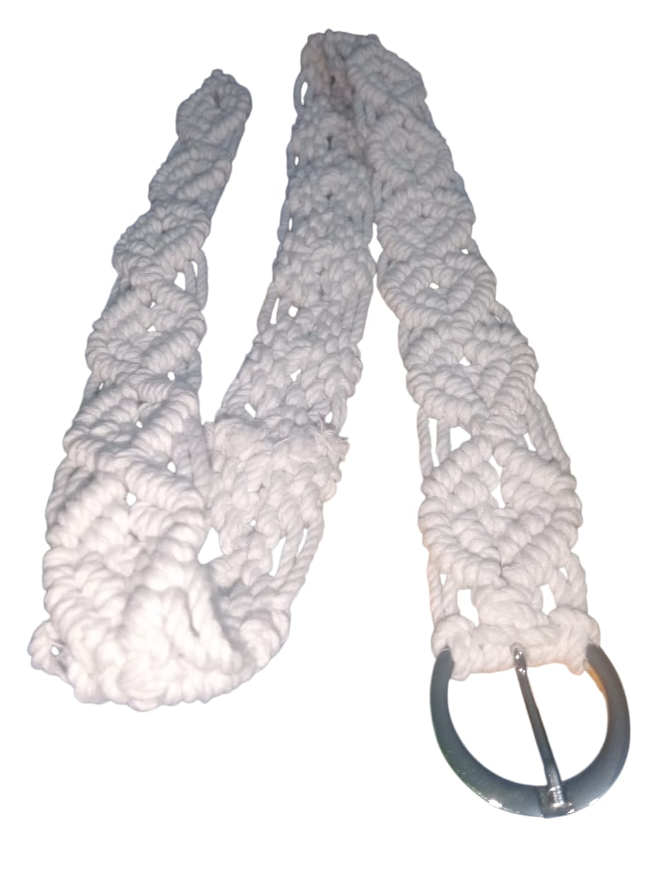 Handmade Cotton Cord Macrame Belt | Boho Style Handcrafted Waist Belt with Metal Buckle | Stylish Women Fashion Belt