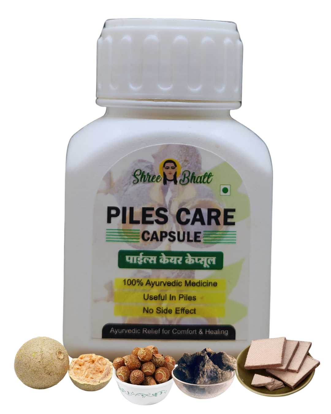 ShreeBhatt Piles Care Capsule – Ayurvedic Relief for Piles & Hemorrhoids, 30 Capsules